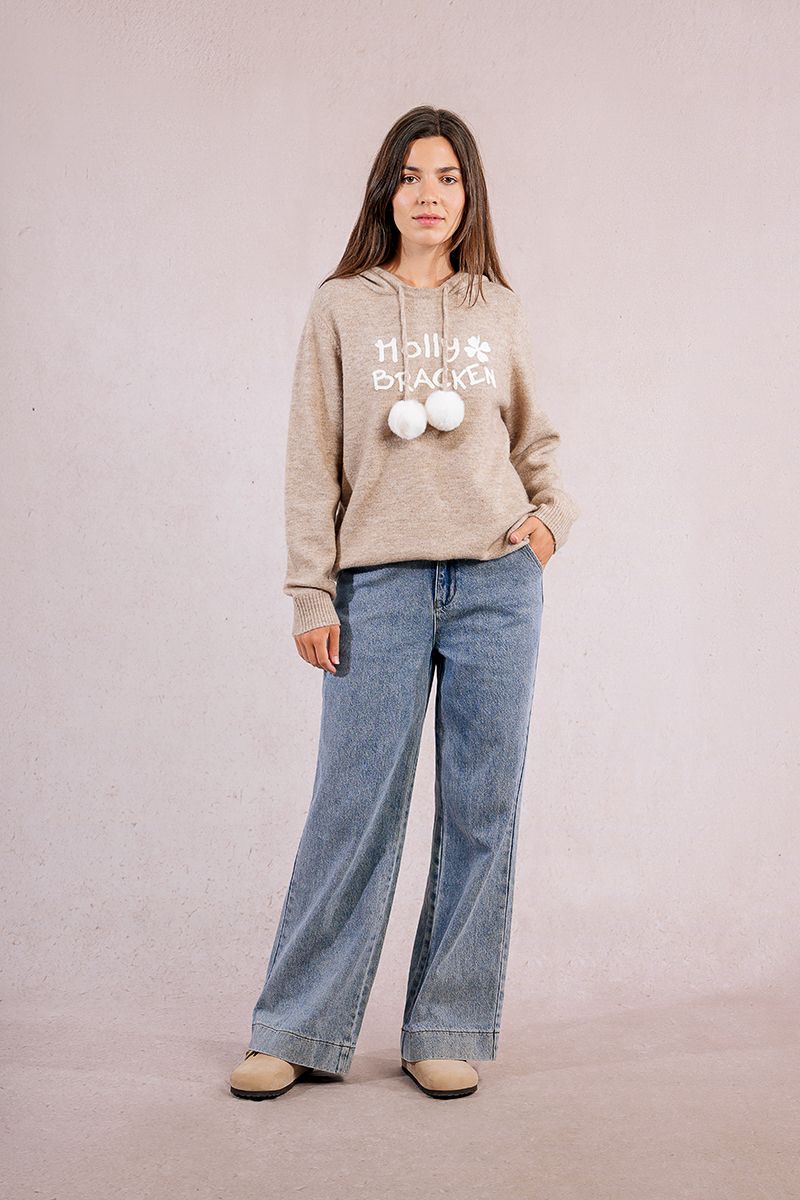 Sweatshirt à pompons