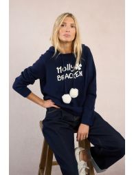 Sweatshirt à pompons