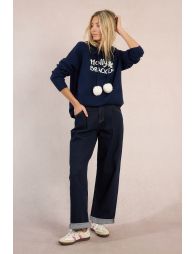 Sweatshirt à pompons