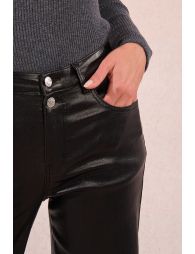 Wide-leg and coated pants