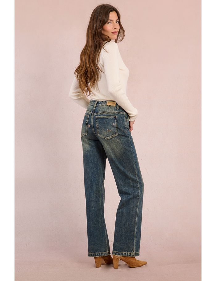 Denim large délavé