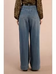 Denim large à plis