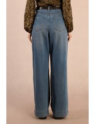 Denim large à plis