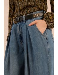 Denim large à plis