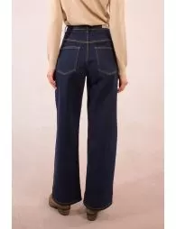 Denim large à revers