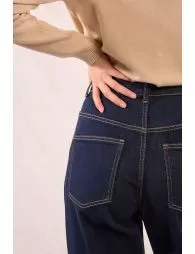 Denim large à revers