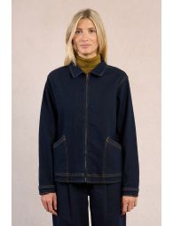 Veste en denim surpiquée