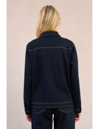 Veste en denim surpiquée