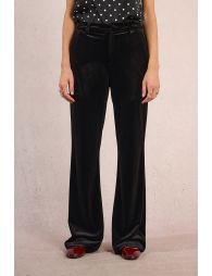 Flared velvet trousers