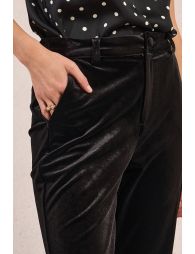 Flared velvet trousers