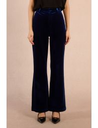 Flared velvet trousers