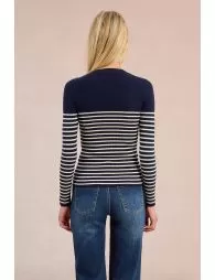 Pull marinière à cœur