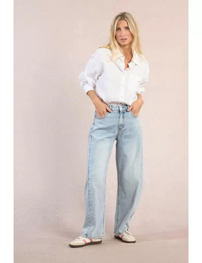 Pantalon en denim pour femme, coupe ample ¨Balloon¨