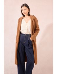 Straight wool coat