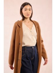 Straight wool coat
