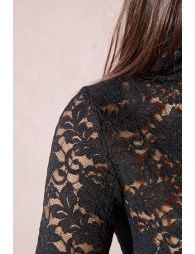 Semi-sheer lace top