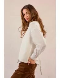 Pull sans manches, ouvert dans le dos