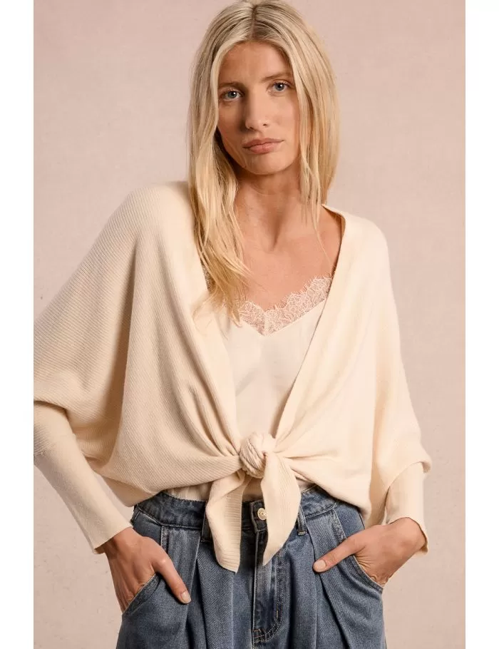 Gilet à nouer en maille