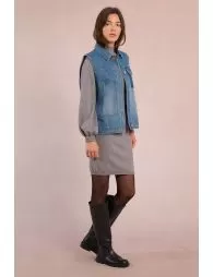Veste en denim sans manches