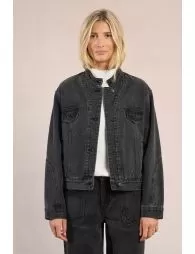 Veste en denim, style biker