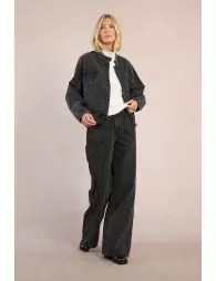 Veste en denim, style biker