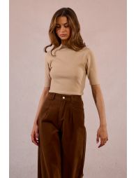 Wide pleated trousers