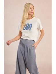 T-shirt droit, sérigraphié