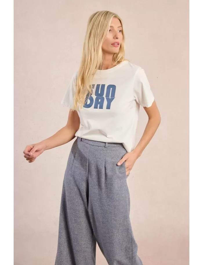 Camisetade manga corta estampado texto