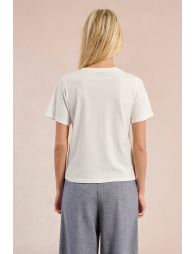 T-shirt droit, sérigraphié