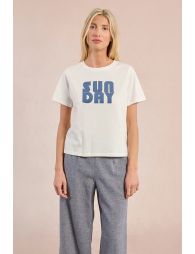 T-shirt droit, sérigraphié