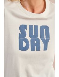 T-shirt droit, sérigraphié
