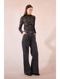 Pantalónlargo vaquero de tiro alto