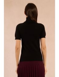 Short-sleeved turtleneck sweater