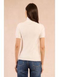 Short-sleeved turtleneck sweater