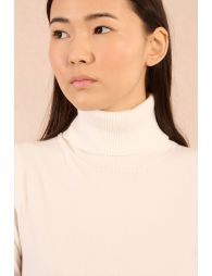 Short-sleeved turtleneck sweater