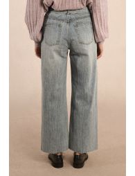 Denim droit ceinturé