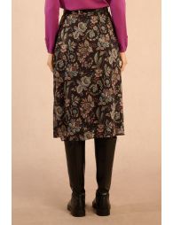 Belted midi skirt