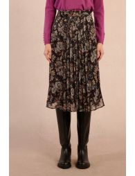 Belted midi skirt