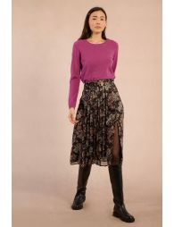 Belted midi skirt