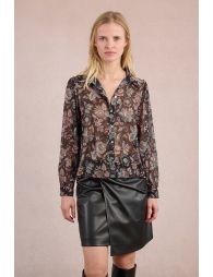 Semi-transparent printed blouse