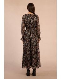 Long printed voile dress