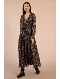 Long printed voile dress