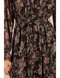 Long printed voile dress