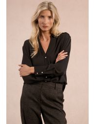 Camisade manga larga escote en V