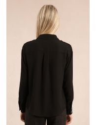 Camisade manga larga escote en V