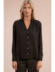 Camisade manga larga escote en V