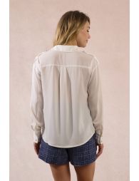 Camisade manga larga escote en V
