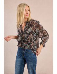 Blouse en voile imprimée