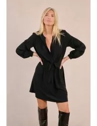 Belted shirt dress