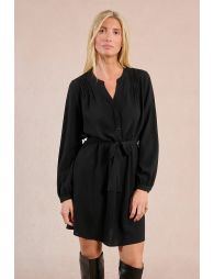 Vestido de manga larga con lazada